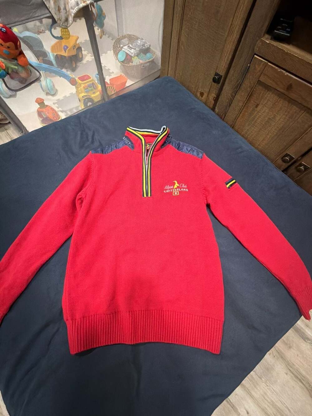 Alpine Club Switzerland Quarter Zip Knit Sweater